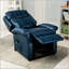 Le fauteuil Landis Landis de couleur bleu marine traditionnel est parfait pour le confort et l'élégance avec une texture lisse et une mobilité accrue.-121040846