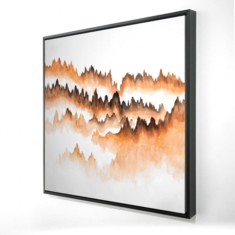 Montagne de sapins - décor de toile encadrée minimaliste