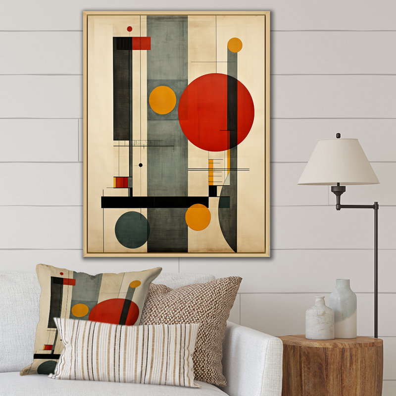 Distance des rêves, rétro géométrie des couleurs rétro - impression sur toile géométrique moderne, 20" H x 12" W