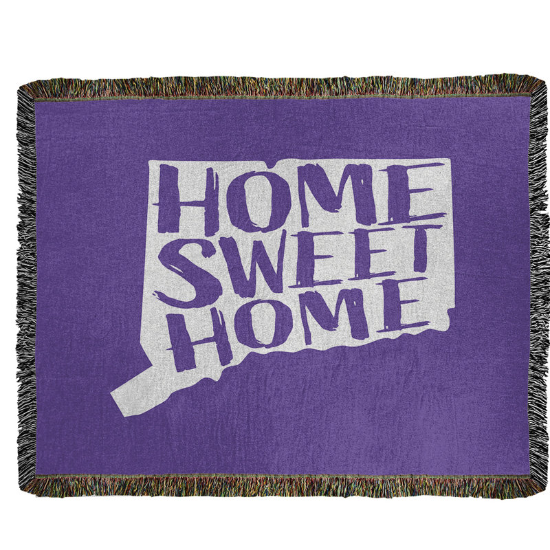Jeté en coton tissé connecticut doux, l 60 po x L 80 po, Mauve