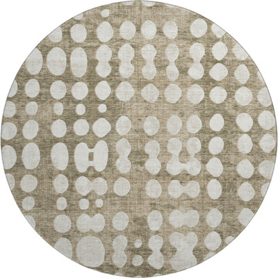 Premium Machine Washable Prisco Taupe Rug