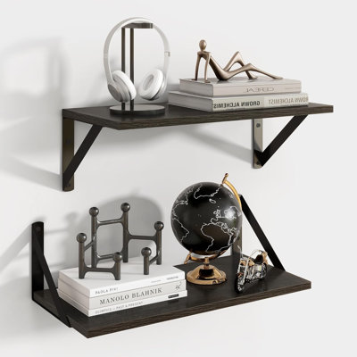 2 Piece Wood Floating Shelf