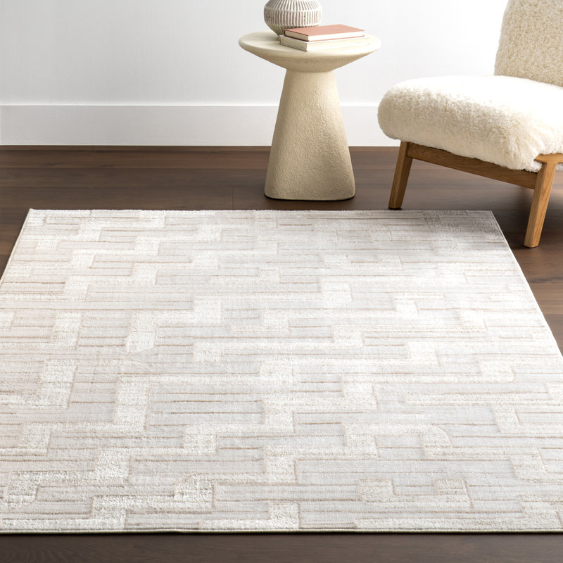 Cailin Modern Geometric Machine Washable Area Rug, Runner 2' x 8'