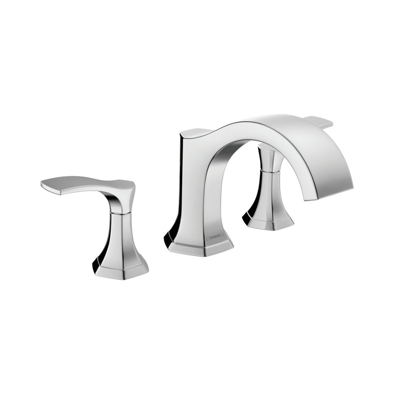 Locarno Double Handle Deck Mounted Roman Tub Faucet Trim, Chrome