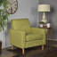 Élégante chaise d'appoint moderne, tissu vert, idéale pour la maison