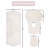 Waterford 4 Piece Bath Mat Set with Lid Cover, Quick Dry, Machine Washable Rugs, Absorbent-2033487521