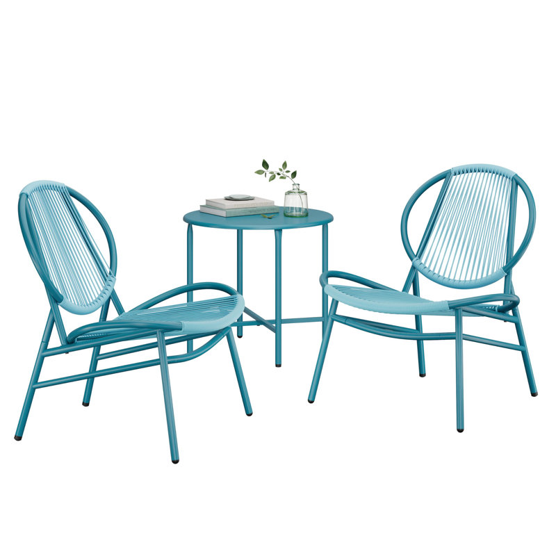 Patio Dining Set with, Blue