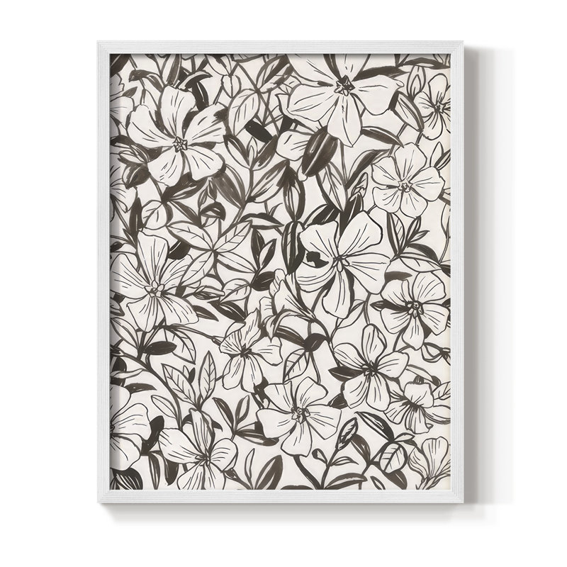 Periwinkle Daze I, reproduction encadrée - bois massif, H 11 po x l 9 po, Blanc