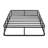 Twin Mattress Foundation 1Pc Black Metal Frame With Textured Fabric Cover-1857304374