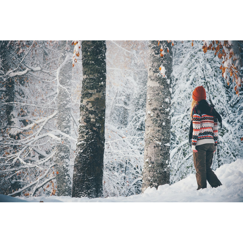 Woman Walking Alone by Everste - Wrapped Canvas Print, 30cm H x 46cm W