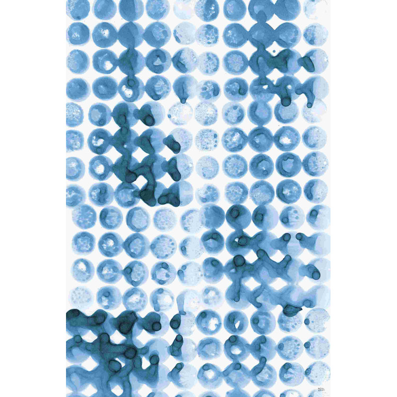 Kanari III indigo, H 12 po x l 8 po, Indigo