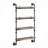 Brantley Oak & Sandy Black Finish Wall Rack With 4 Spacious Shelves, Perfect For Organizing And Displaying Decor