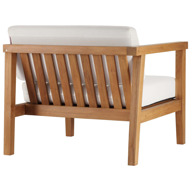 Muret Teak Left-Arm Patio Chair with Cushions