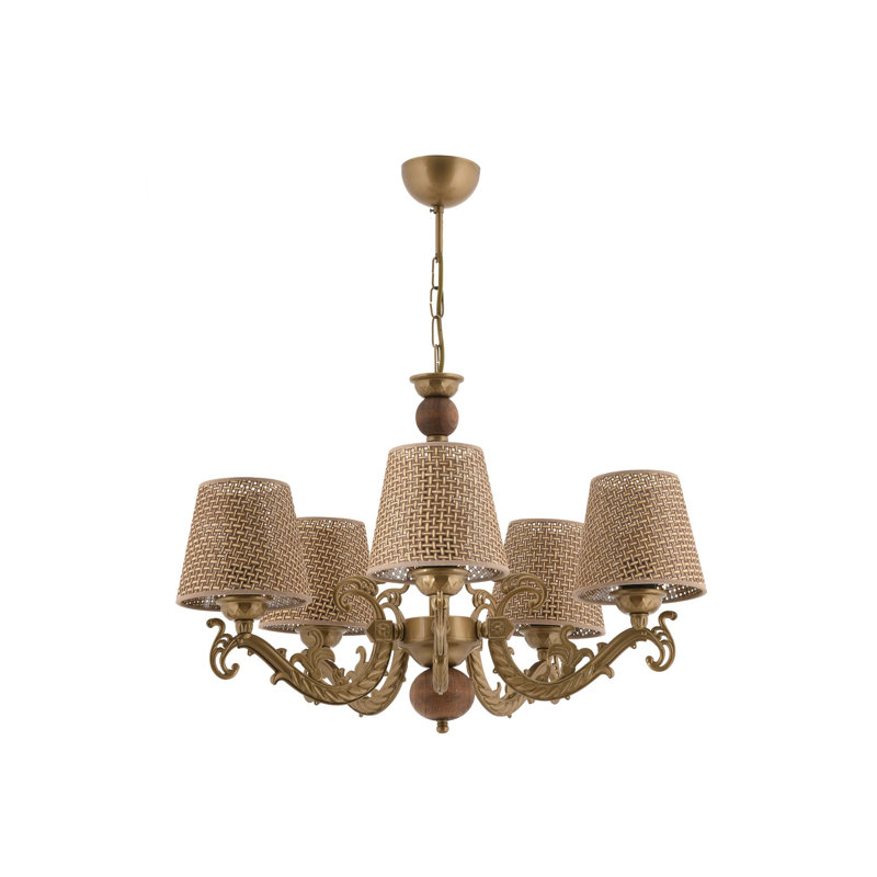 Chandelier, Or / naturel / blanc