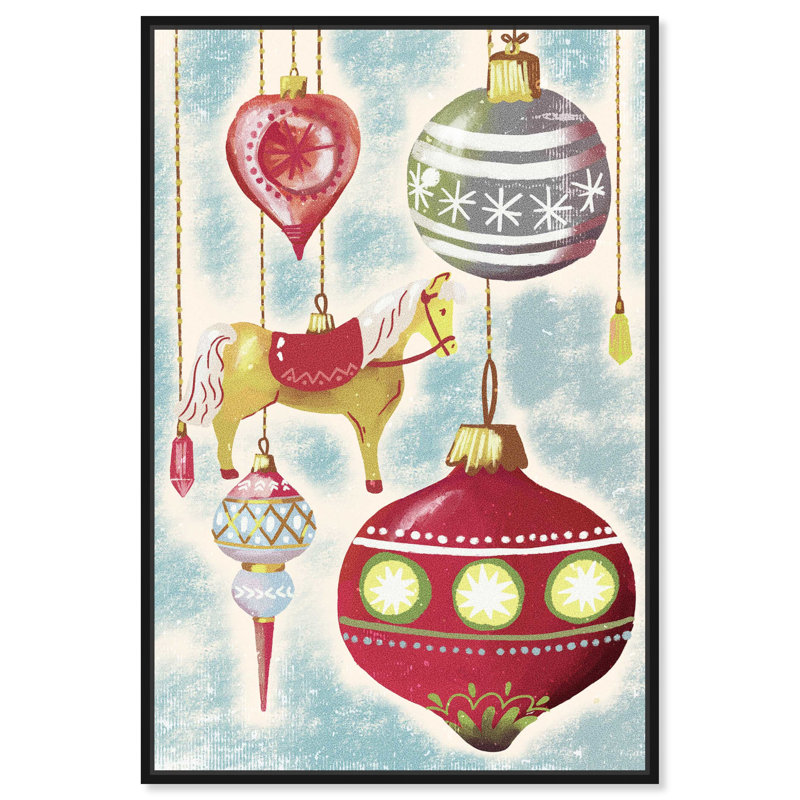 «Ranch Ornaments Canvas» par Western Allium Way, Cadre noir, H 16 po x l 11 po