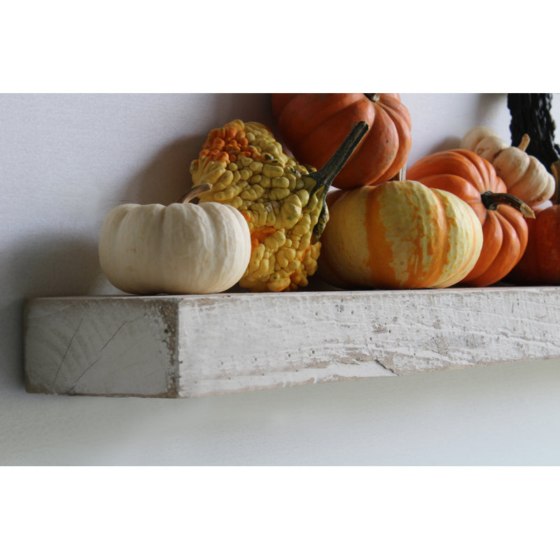 Joao 2 Piece Solid Wood Floating Shelf, White Washed, 2" H x 30" W x 4.5" D