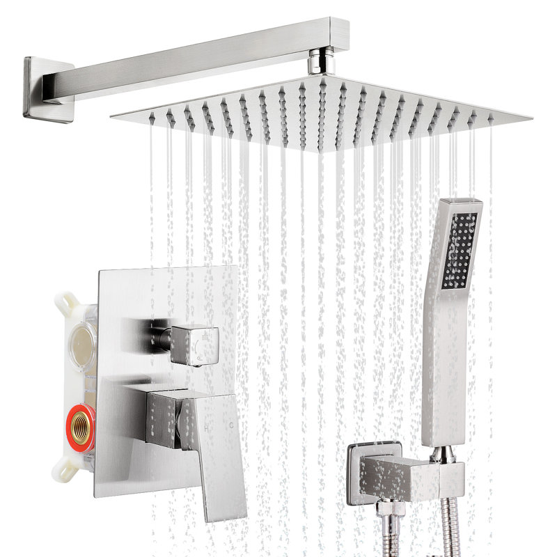 Système de pomme de douche mural 12 po, Nickel brossé