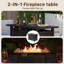 Table de foyer d'extérieur au propane en acier Dorace-869367063