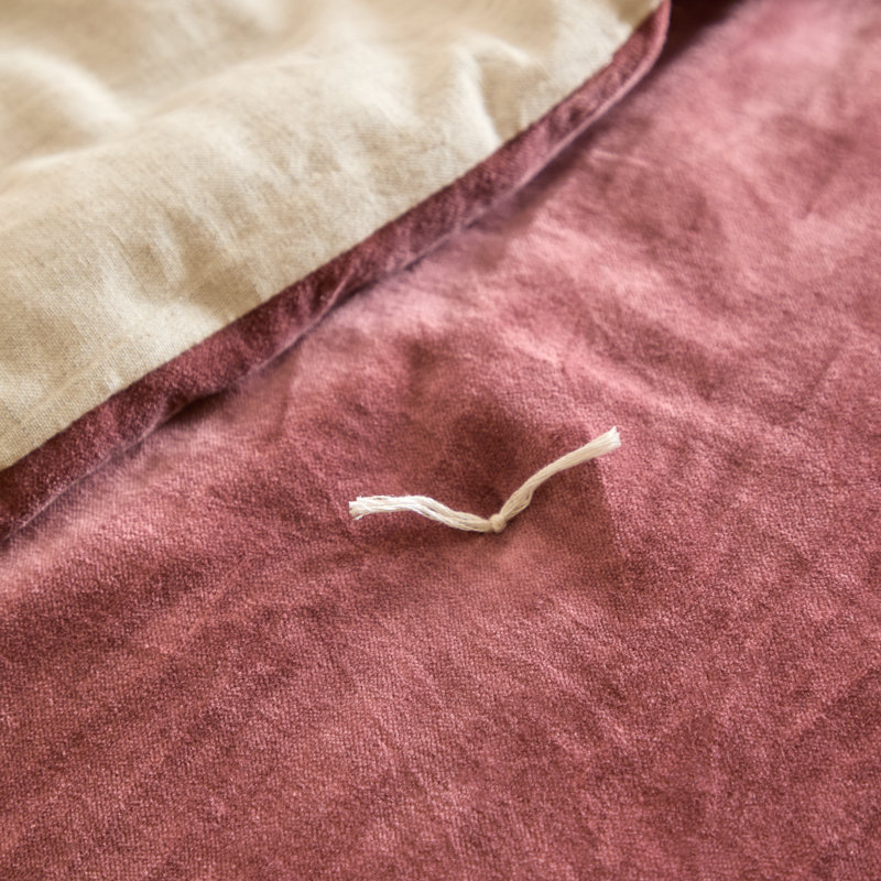Edie Cotton Solid Colour Bedspread, Red