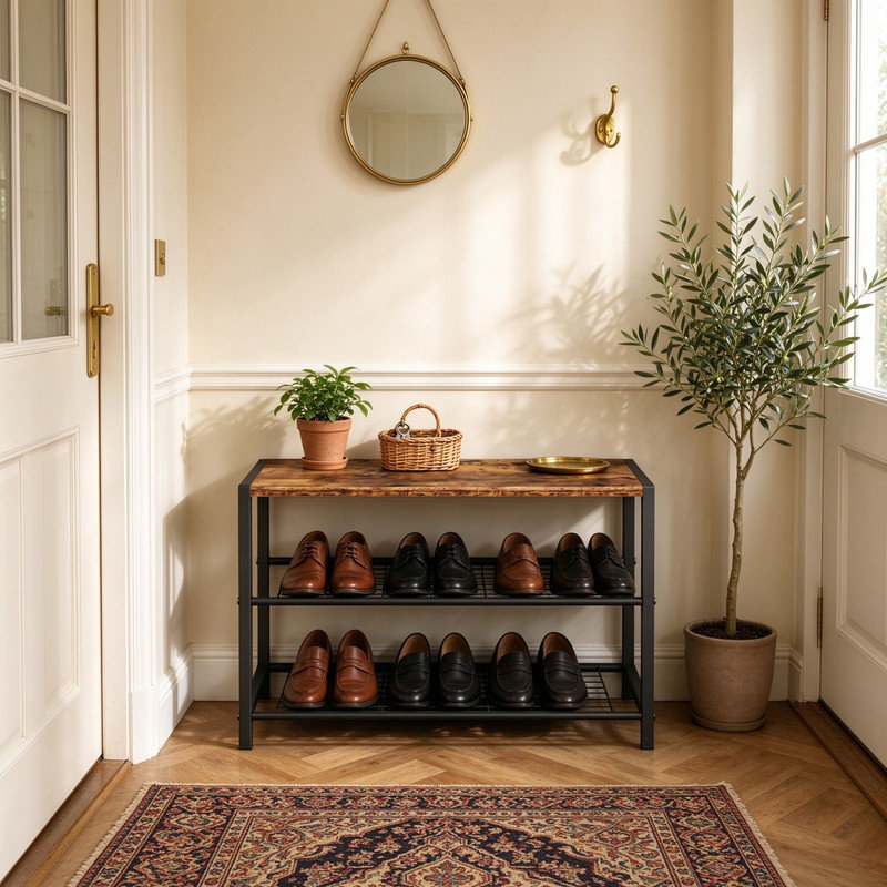 12 Pair Shoe Storage Bench