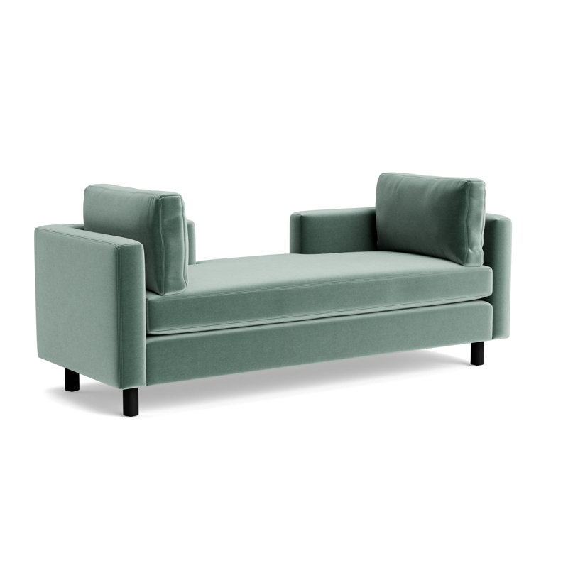 Hunter Lounge, Black, Performance Velvet - Jade