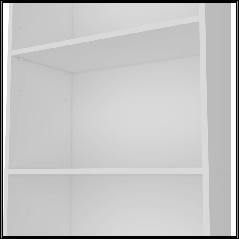 5-Shelf Bookcase, White, (5 Shelves) 71.1"H x 24.7"W x 11.7"D