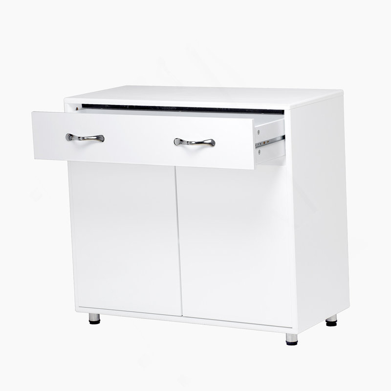 Two Door Side Table-White