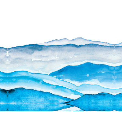 Abstract Sapphire Mountains - Painting Print
