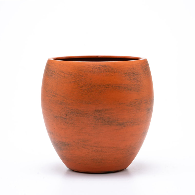 Smart Self-Watering Round Planter Pot For Indoor And Outdoor - Terracotta Painted, Terracotta