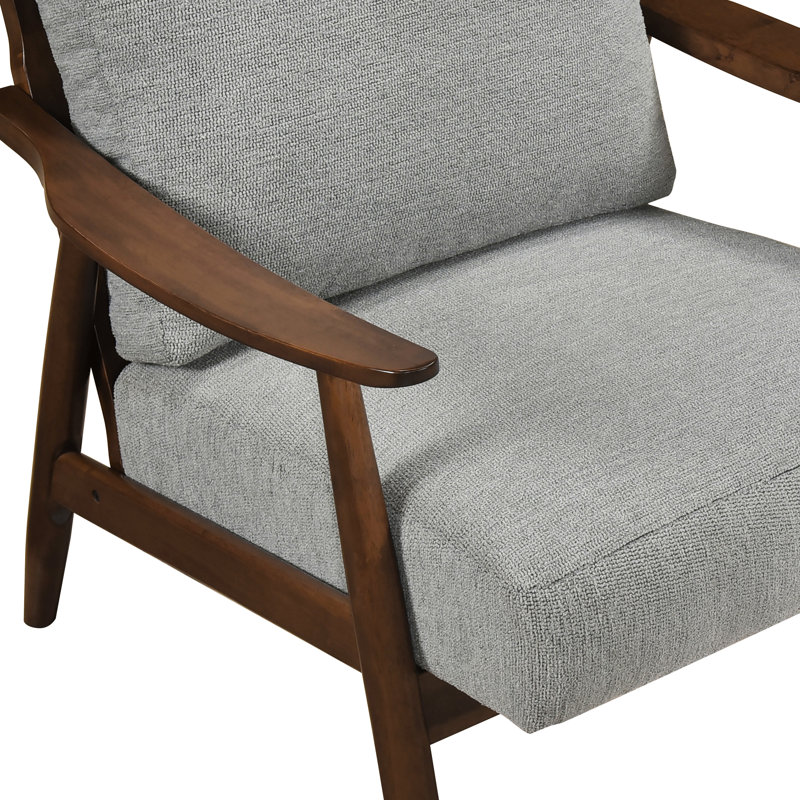 Chaise d'appoint texturée grise, bois massif, siège d'une profondeur de 20 po, capacité de 300 lb en gris, largeur du produit: 33,49 po, 100%