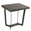 Table de bout Adalyne Live Edge en bois d'acacia massif teinté gris