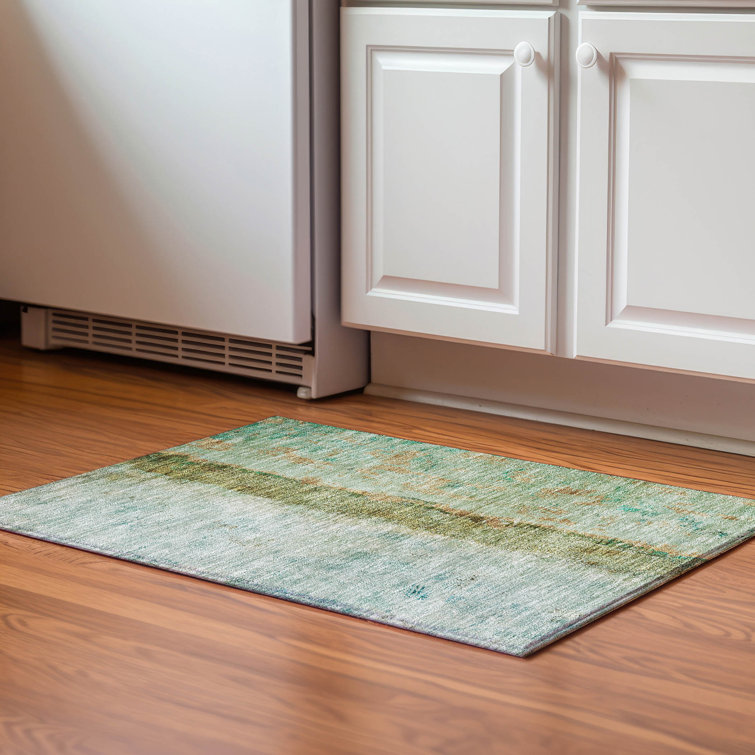 Premium Machine Washable Cerrito AMF605 Green Rug