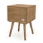 Caskey 40cm W Solid + Manufactured Wood Bedside Table