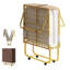 Lit pliant Mercer41 avec matelas en mousse à mémoire de forme de 5 pouces, cadre de lit de taille améliorée 75 x 45, lit simple escamotable pour les invités, lit portable peu encombrant avec roues verrouillables, assemblage et déplacement faciles-1880551467