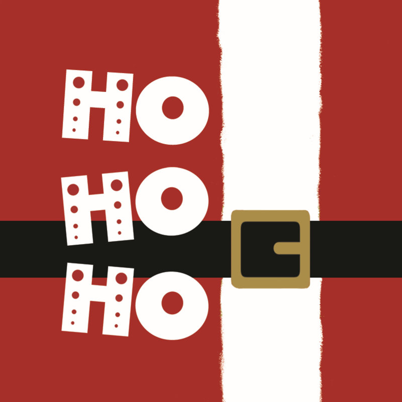 Belly Santa - Wrapped Canvas Print, 122cm H x 122cm W