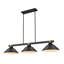 Arles 3 Light Billiard in Matte Black + Rubbed Brass-170934014