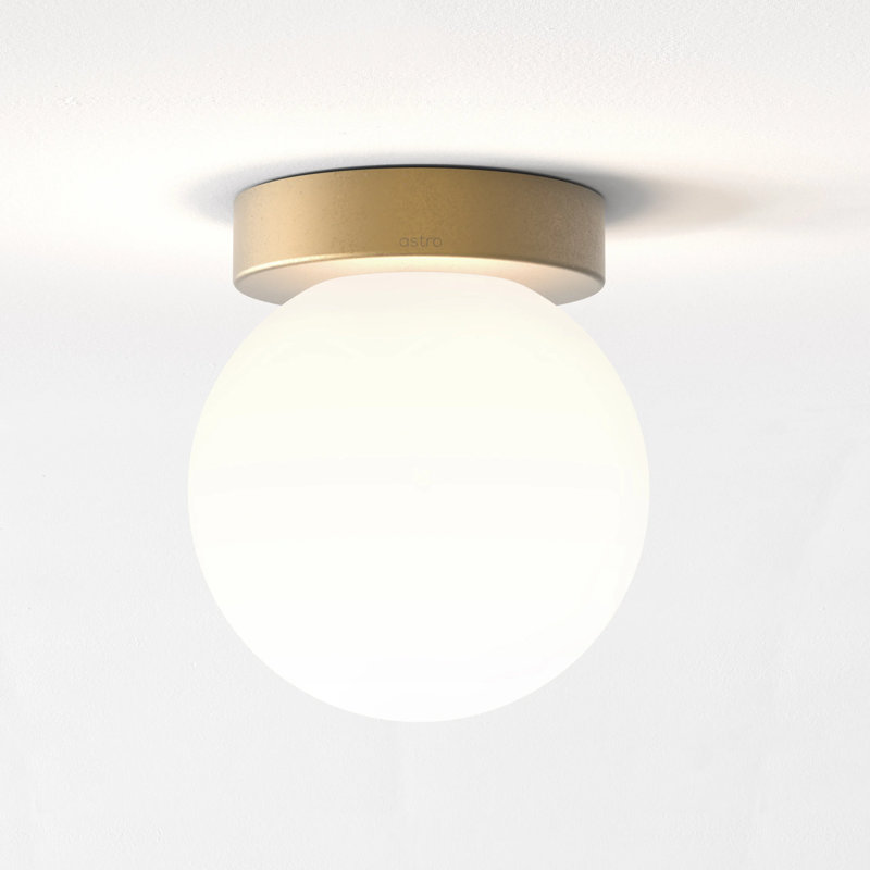 Tacoma 1 - Light Flush Mount, Frosted, Antique Brass, White (Opal)