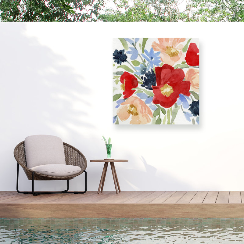 Toile d'extérieur Falco Emma Caroline «Indian Summer Bouquet II», H 24 po x l 24 po x P 1,5 po