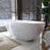 66.9'' x 29.5'' Freestanding Soaking Solid Surface Bathtub