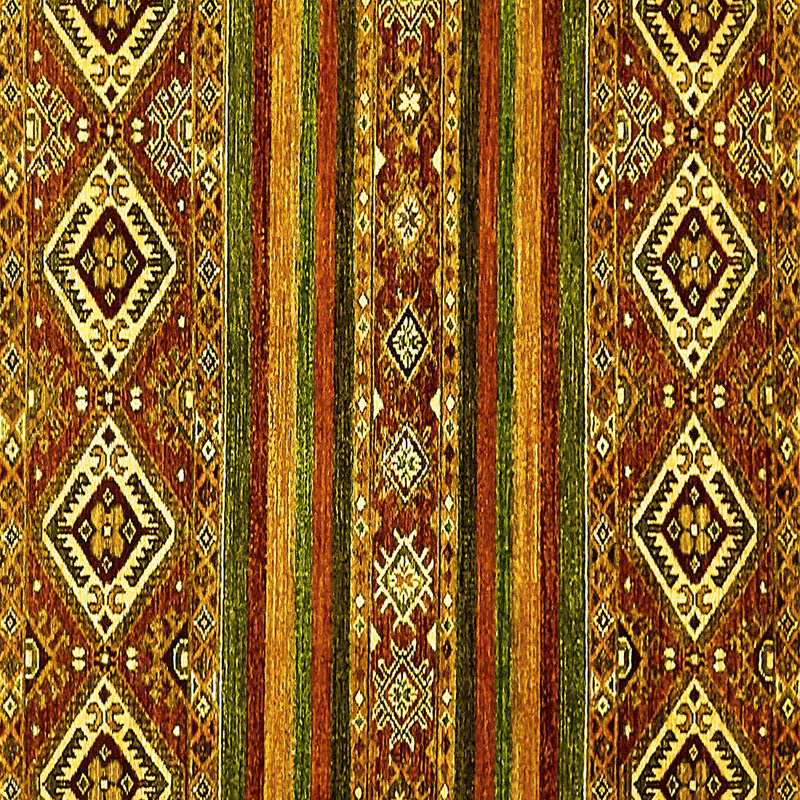 Washable Abstract Indoor Rug, Square 7'