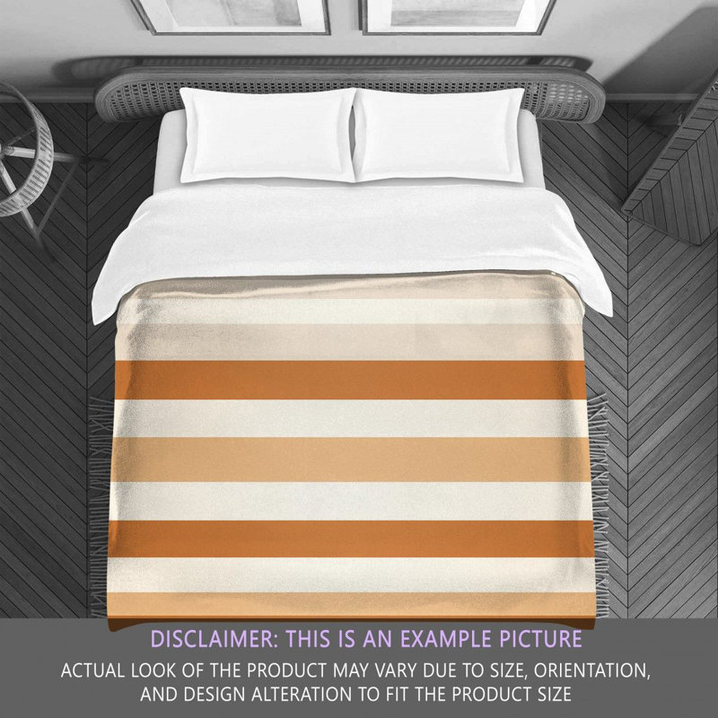 Striped Comforter, Brown/White, King Comforter