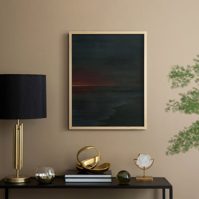 Red Nightsky II, reproduction encadrée - bois massif
