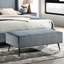 Banc rembourré en velours côtelé
