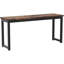 Bancs de salle à manger, paire de 2 bancs d'intérieur de style industriel, structure en métal durable, pour la cuisine, la salle à manger, le salon, brun rustique