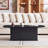 Wooden Rectangular Coffee Table with Solid Base-800982399