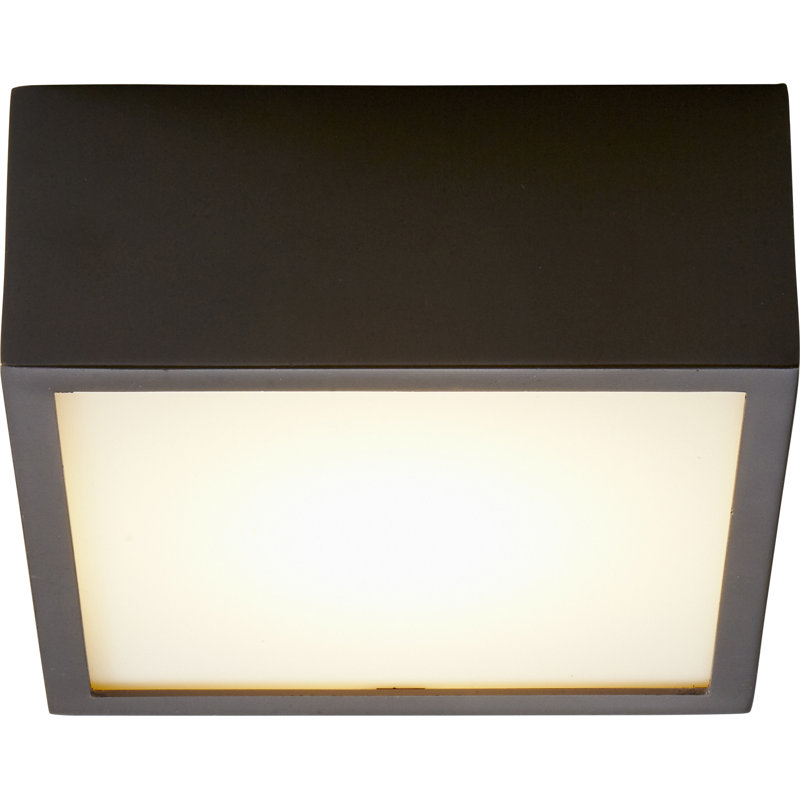Pyxis Acrylic Flush Mount, Oiled Bronze