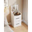Bureau de coiffeuse 3 en 1 avec miroir rabattable, petit ensemble de coiffeuse avec bureau en verre visible, coiffeuse de maquillage compacte avec 3 tiroirs, coiffeuse pour chambre à coucher-1298832259