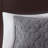 3 Piece Velvet Quilt Set Grey Full/Queen