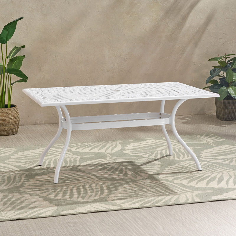 TABLE RECTANGLE, Blanc