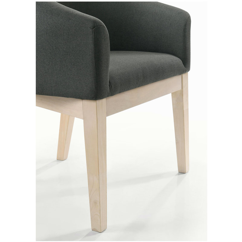 Ensemble de 2 fauteuils tonneau en tissu gris 23 po Neroli